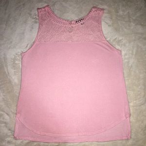 Cute Lace pink tank